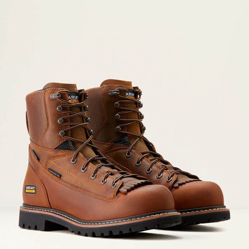 Amazon Waterproof Walking Shoes Longview Shock Shield 8" Waterproof Composite Toe Work Boot