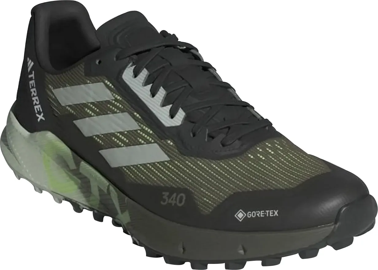 adidas Terrex Agravic Flow 2 GORE-TEX Mens Trail Running Shoes - Green Best Trail And Road Running Shoe