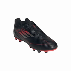 Adidas Junior Football Boot F50 Club FG/MG J Core Black/Iron Metallic/Lucid Red Team Soccer Cleats