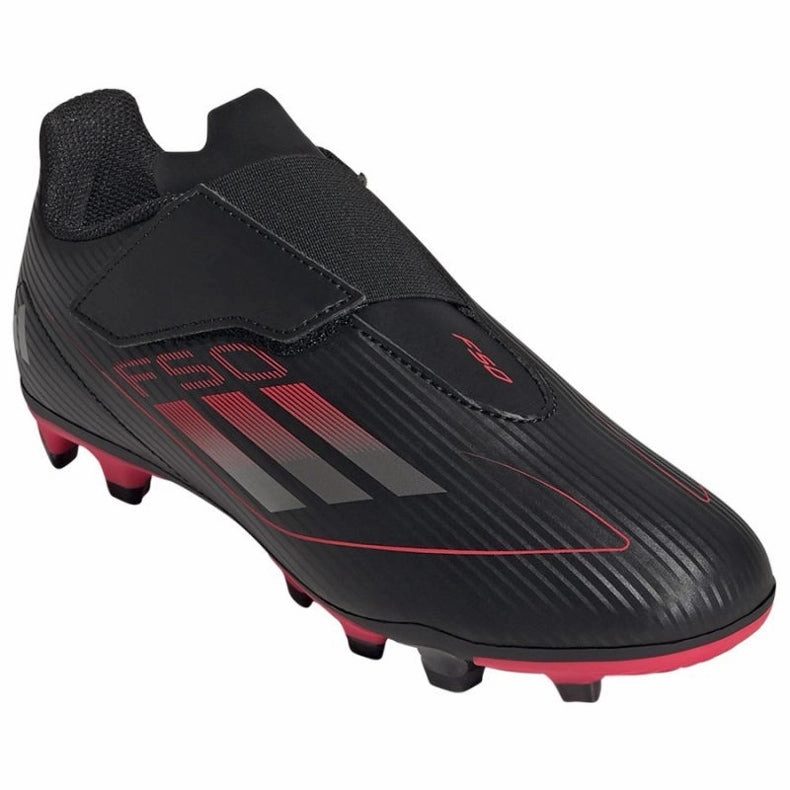 Adidas Junior Football Boot F50 Club VEL FG/MG J Core Black/Iron Metallic/Lucid Red Size 11.5 Soccer Cleats