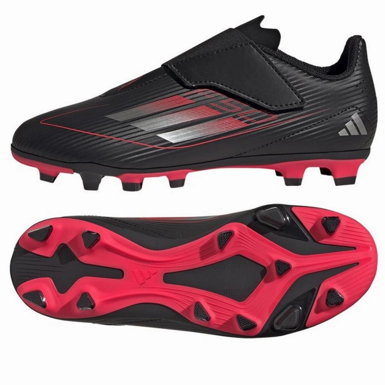 Adidas Junior Football Boot F50 Club VEL FG/MG J Core Black/Iron Metallic/Lucid Red Do Soccer Cleats Run Big
