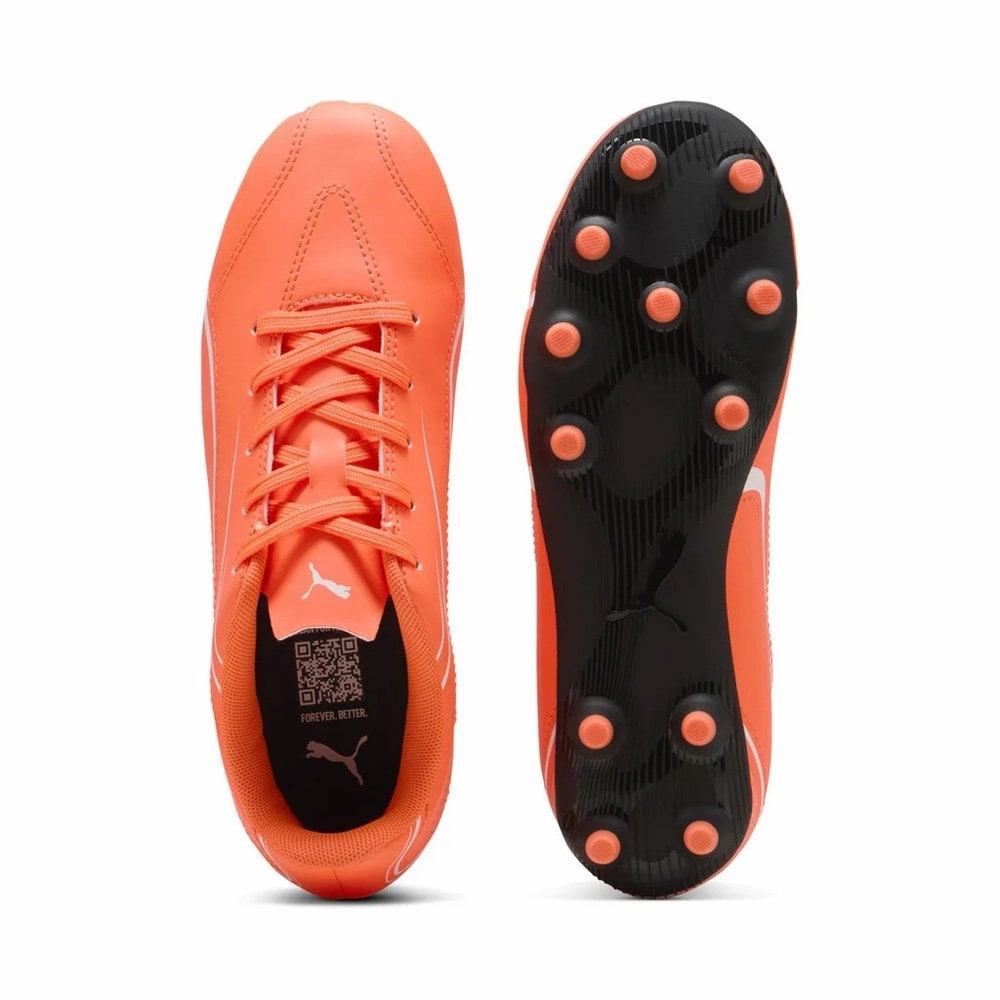 Puma Junior Football Boots Vitoria II FG/AG Glowing Red/Puma White Diadora Leather Soccer Cleats