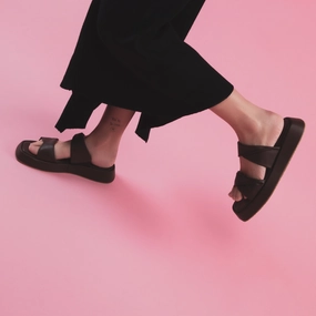 Forever Flat Shoes AIKO Flat Sandal - Black
