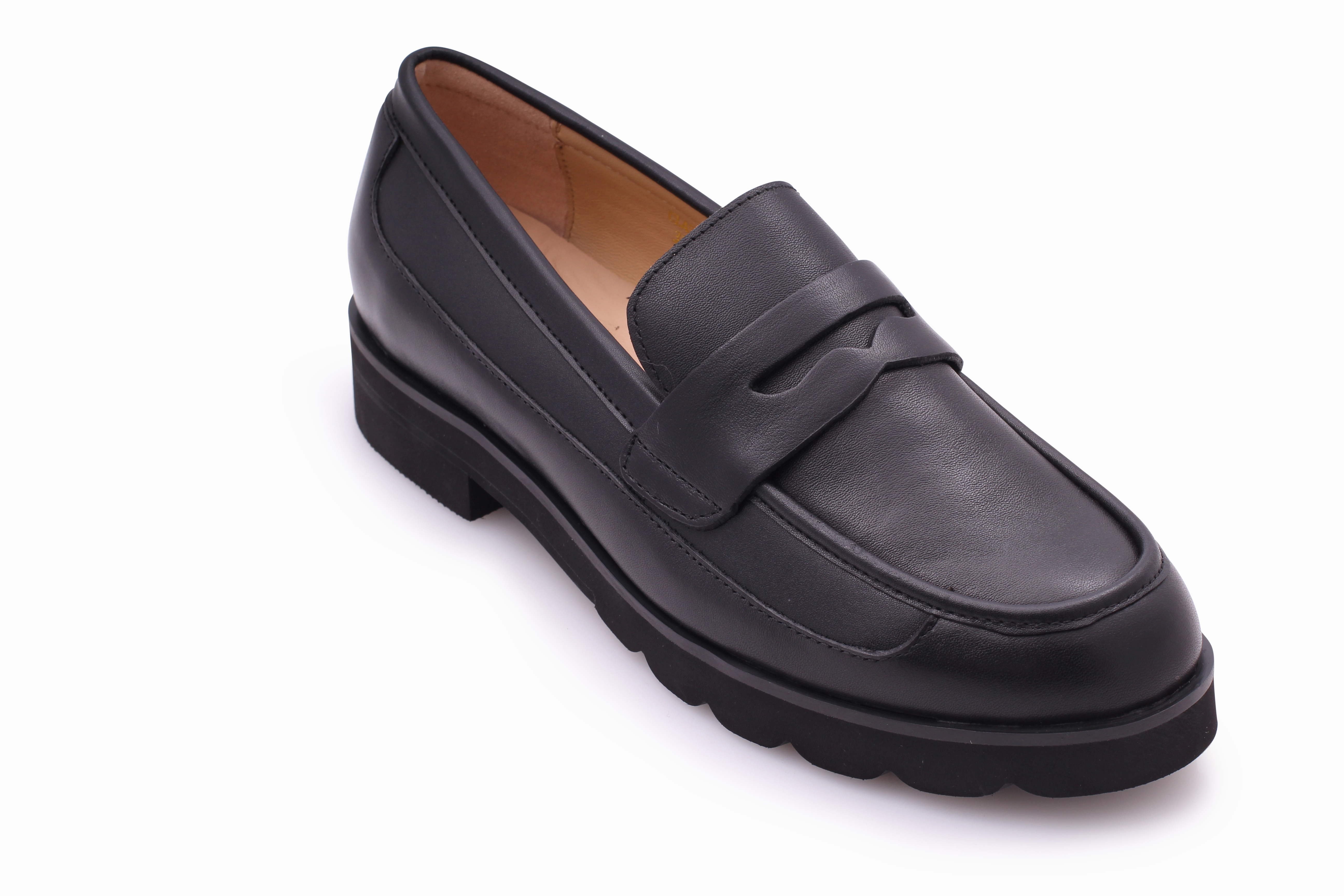 Metallic Gold Loafers Allora Class