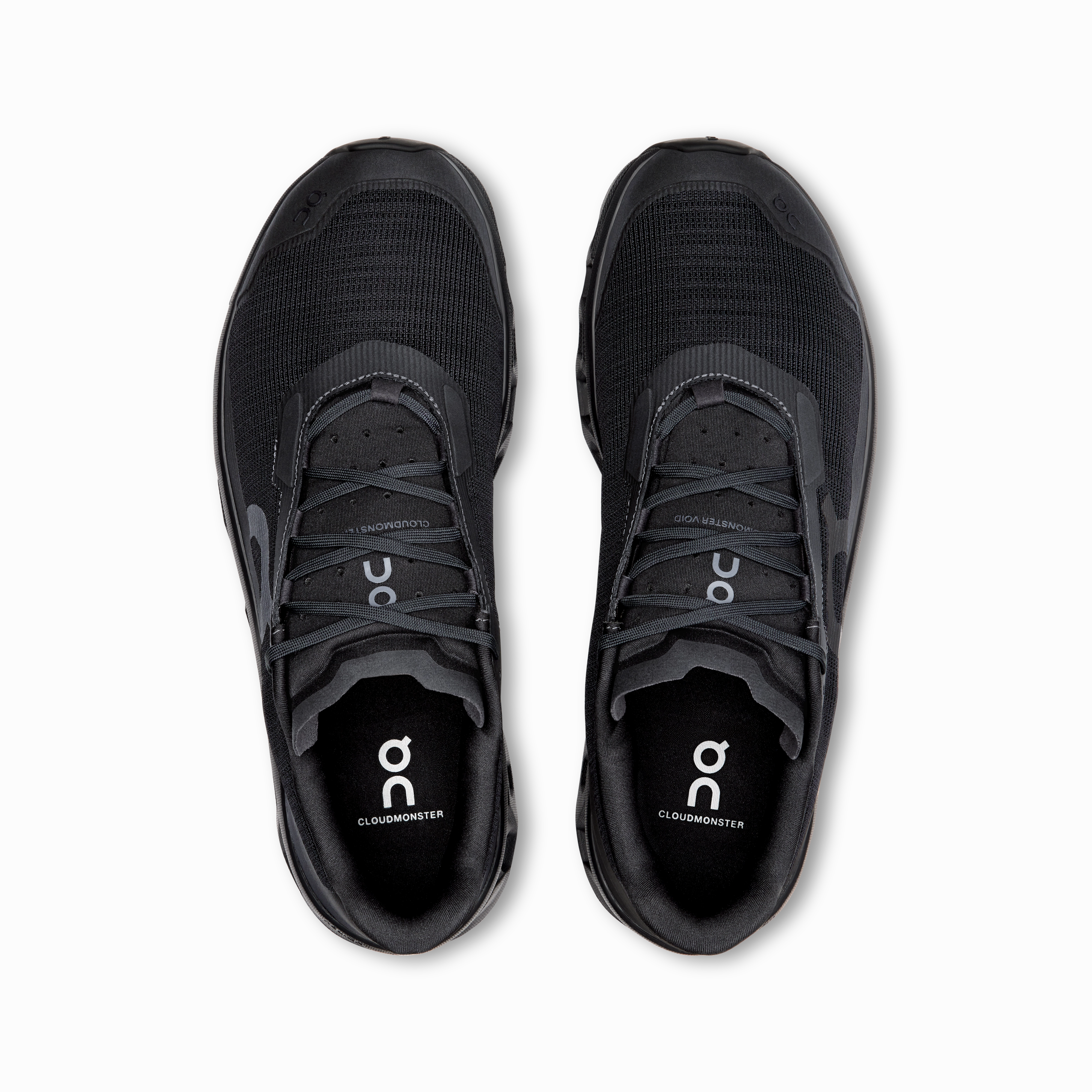On Running Men's Cloudmonster Void Shoes - Black / Black High Instep Running Shoes