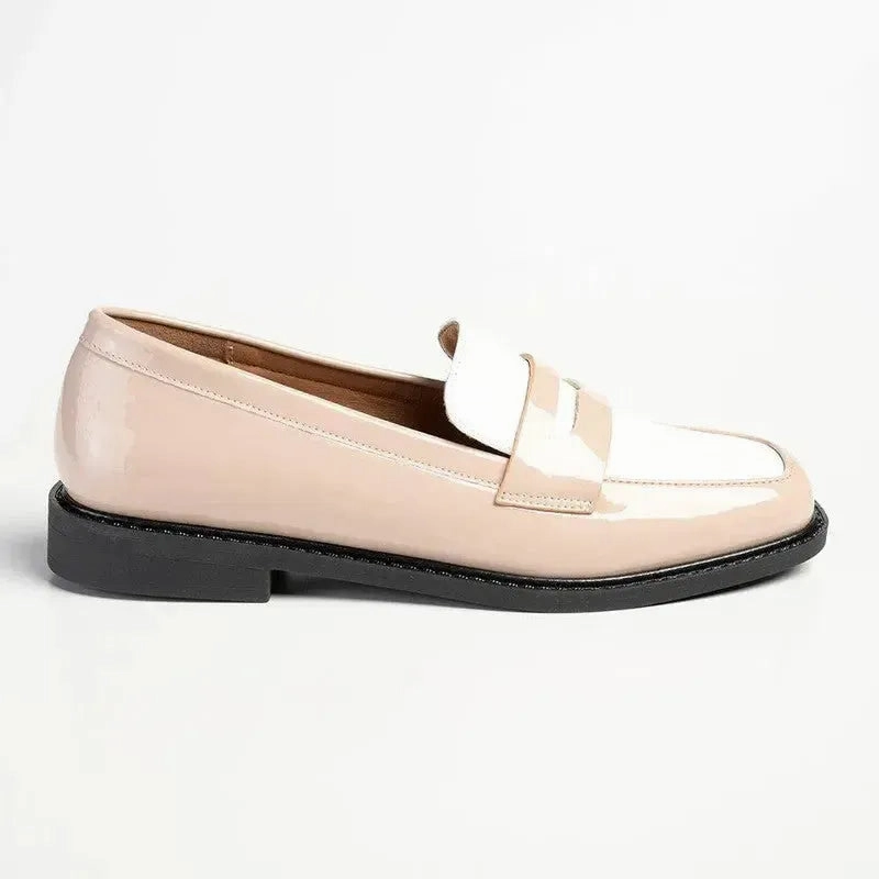 Alden Suede Brogues Madison Bliss 2 Tone Slip On Loafers - Nude / White