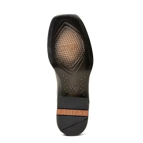 Ariat Jet Black Smooth Quill Ostrich/Smokey Grey Badlands Men's Boots 10046953 Dress Shoes Strap