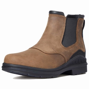 ARIAT Barnyard Twin Gore II Waterproof Boots - Mens - Antique Brown Best Waterproof Trail Running Shoe