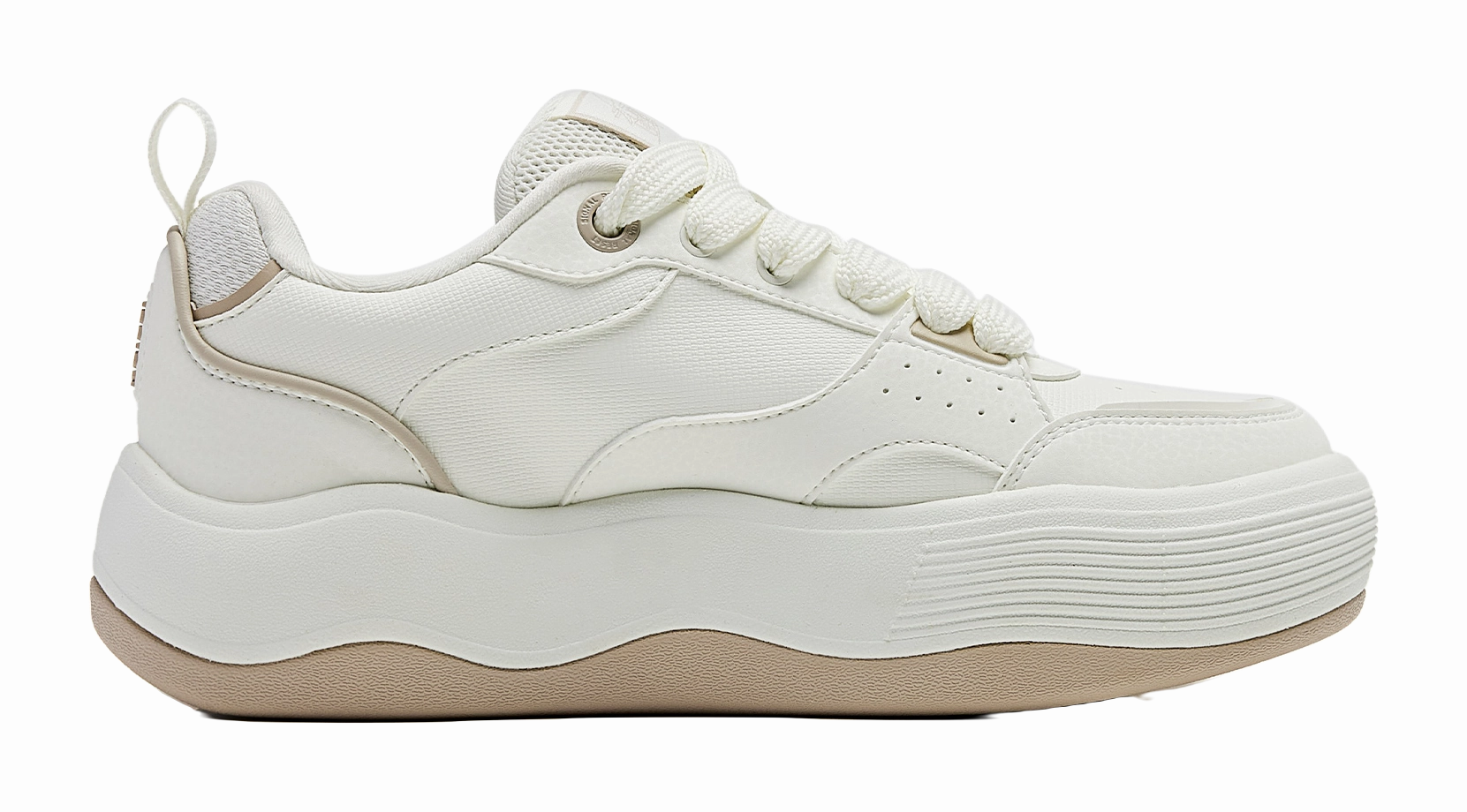 Cca Climbing Shoes QIAODAN Water-Resistant Cushioning Low-Top Skateboard Shoes Women's Ivory White