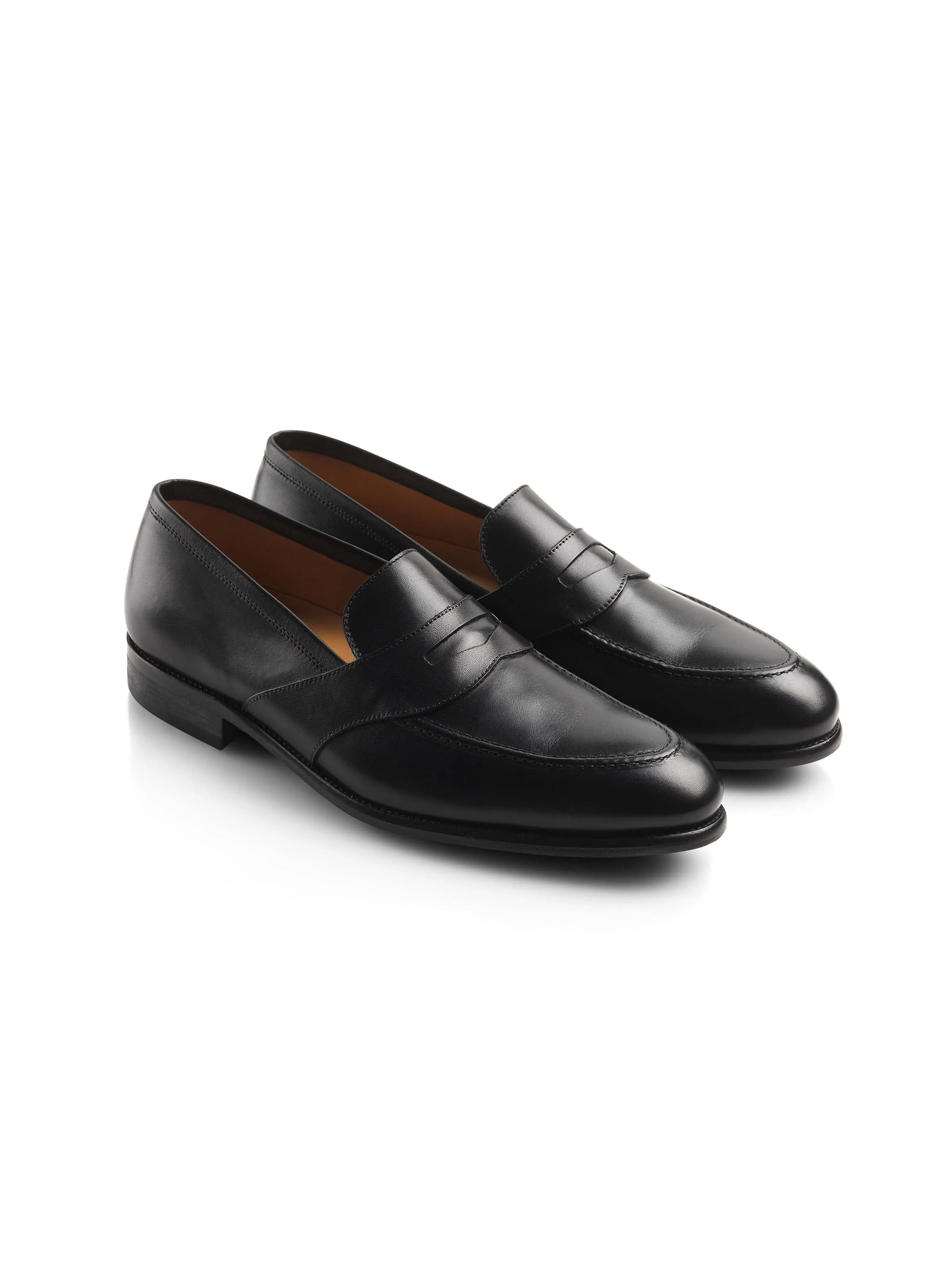 Balmoral - Black Leather Loafers Slim
