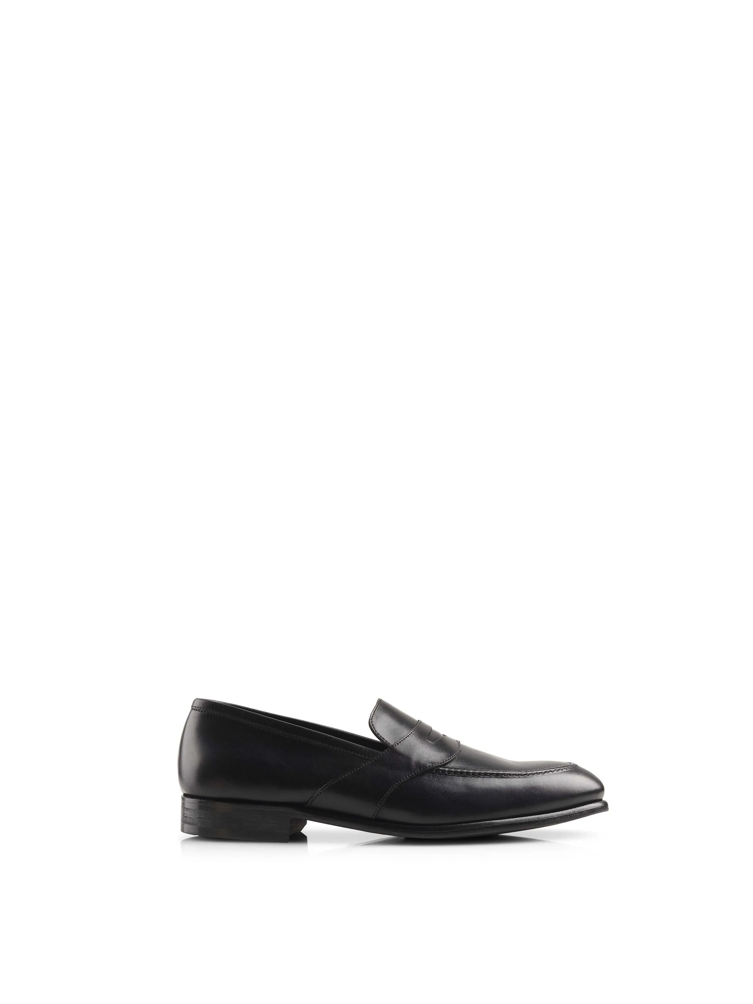 Balmoral - Black Leather Canal Loafers
