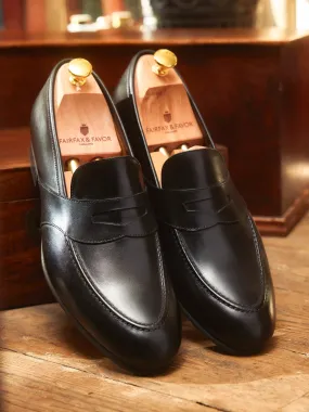 Balmoral - Black Leather Brooks Loafers
