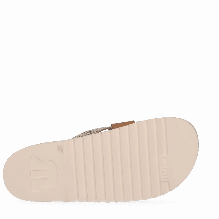 Open Toe Slides BARI slippers in Cognac