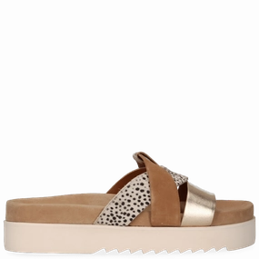 BARI slippers in Cognac Open Toe Slippers For The Elderly