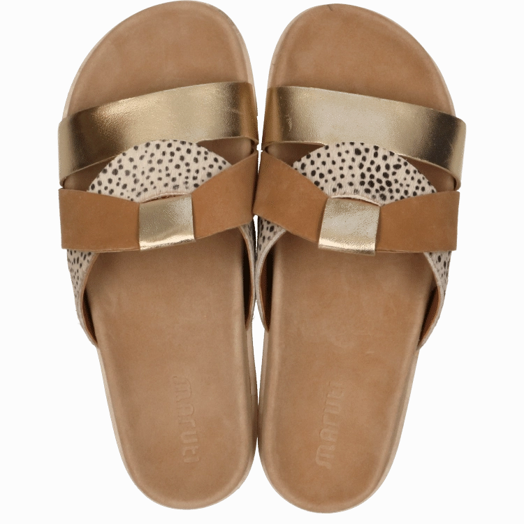 Slides Childrens BARI slippers in Cognac