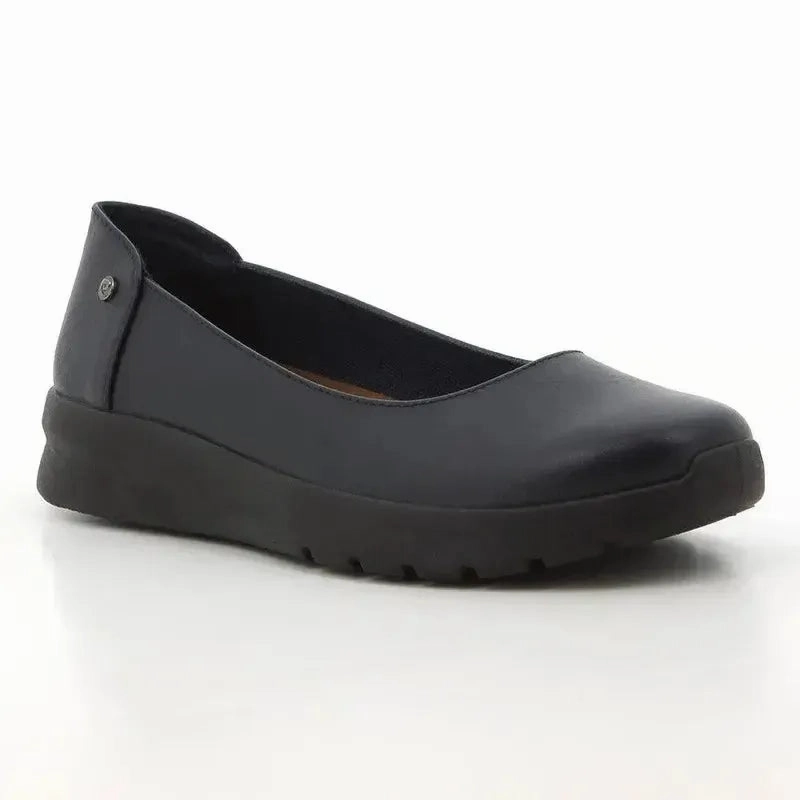 Pierre Cardin Nicolette 4 Slip On Flats - Navy Extra Wide Brogues