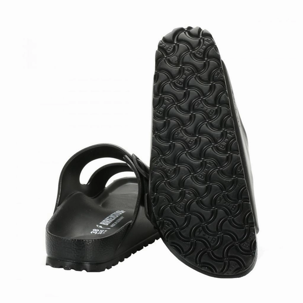 Birkenstock Arizona Eva Black Women's Slides Sandals Canvas Espadrilles Wedge