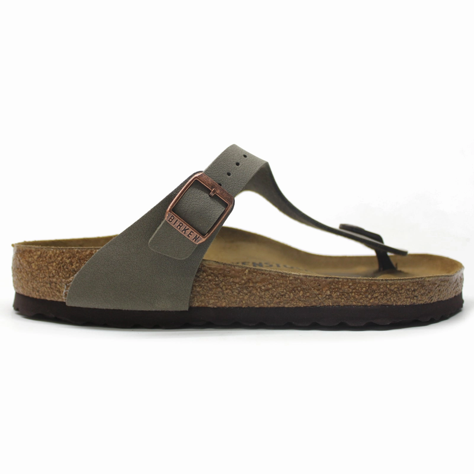 Birkenstock Gizeh Birko-Flor Nubuck Women's Stone Toe Post Sandals Office Wedges Espadrilles