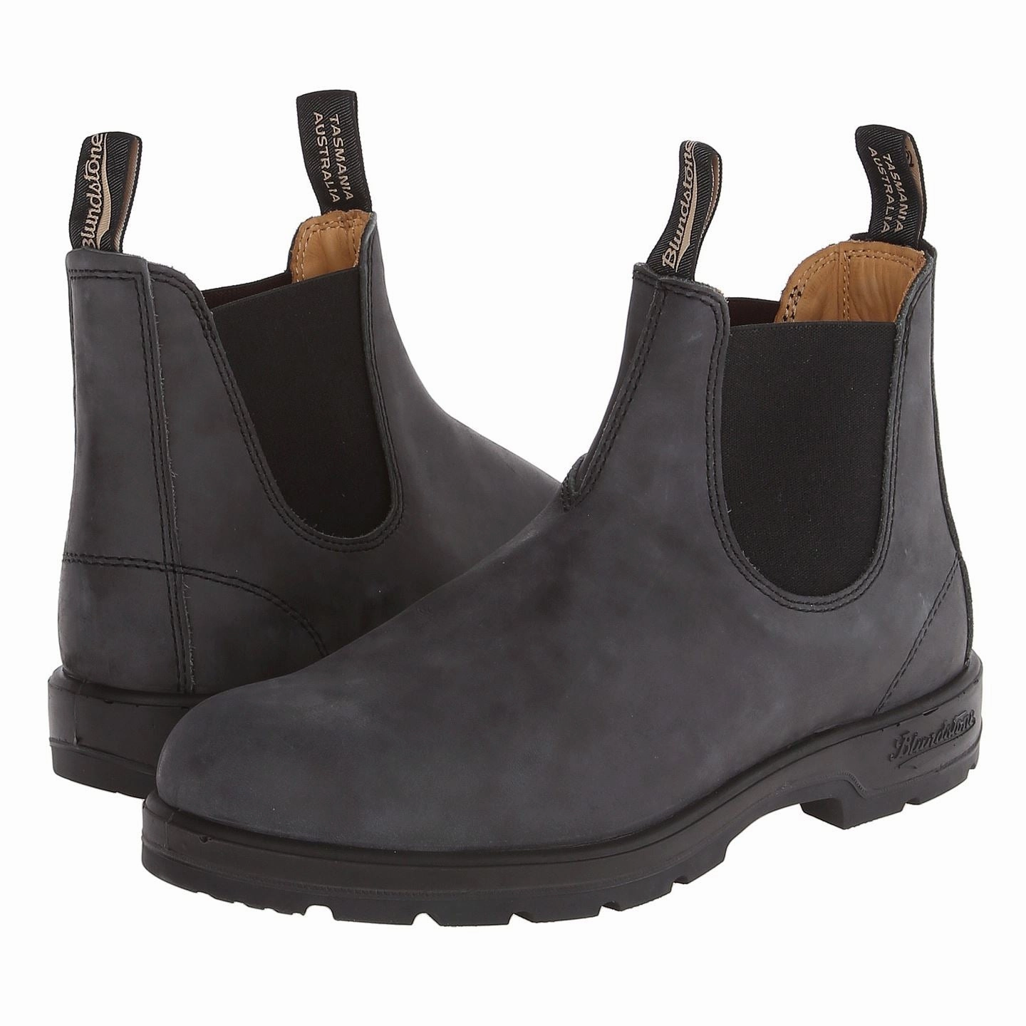 Blundstone 587 Leather Unisex Chelsea Rustic Black Boots Chelsea Boots With Trousers