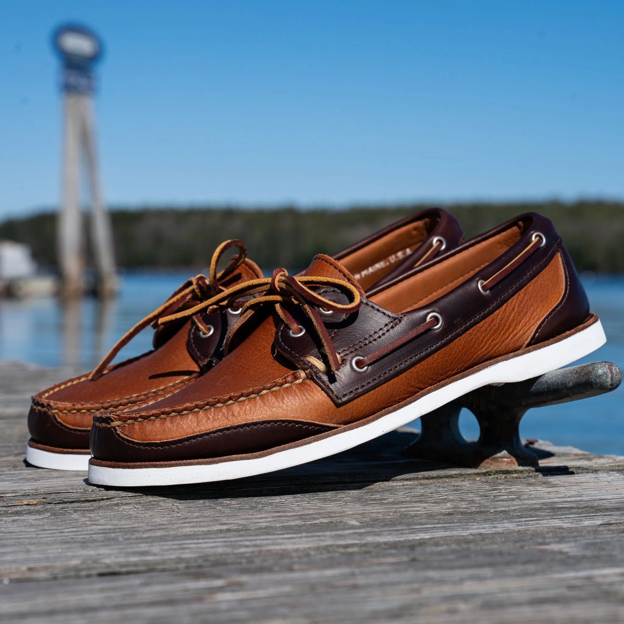 Boothbay Boat Shoe - Walnut Brenta/Heritage Brown Dr Martens 1461 Vegan Casual Shoe