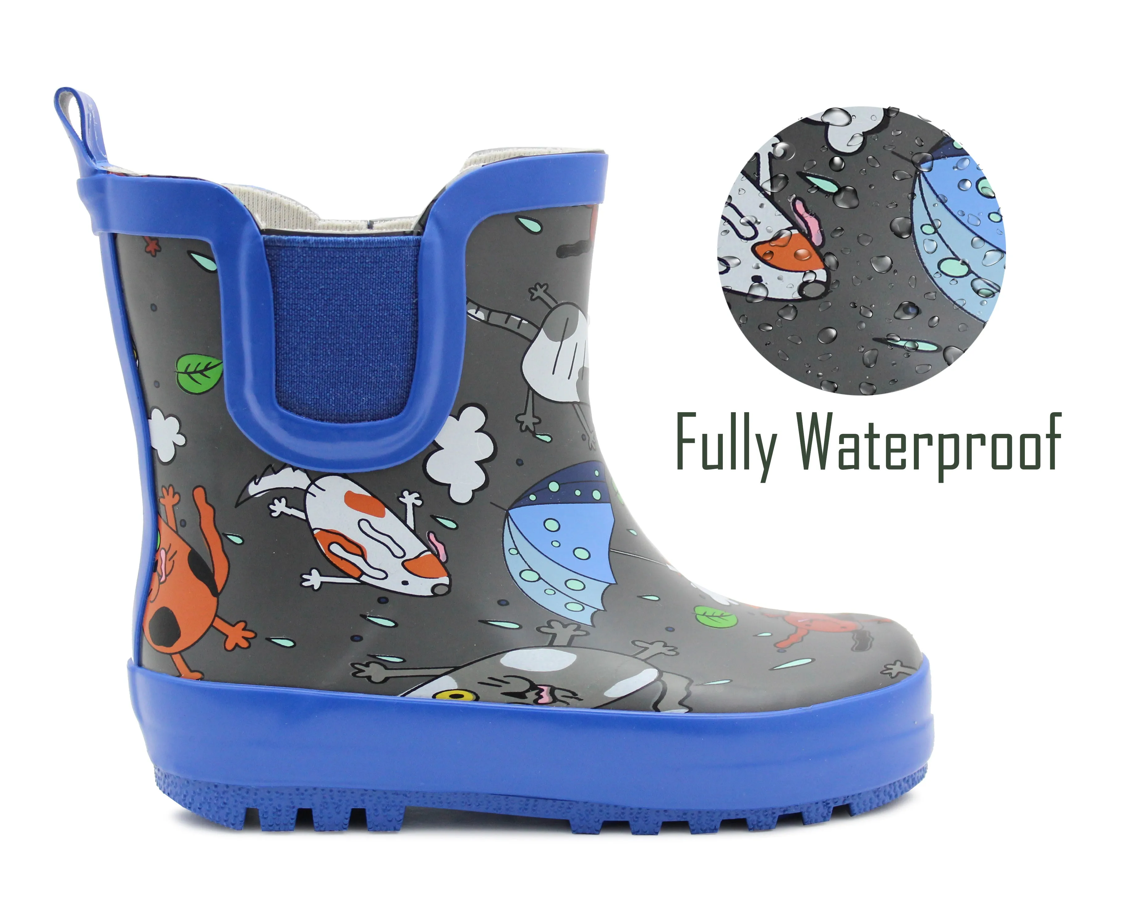 Boys Kids Wellington Boots Toddlers Infant Ankle Boot Wellies Elastic Waterproof Puddle Rain Boots Outfits To Wear With Knee Boots