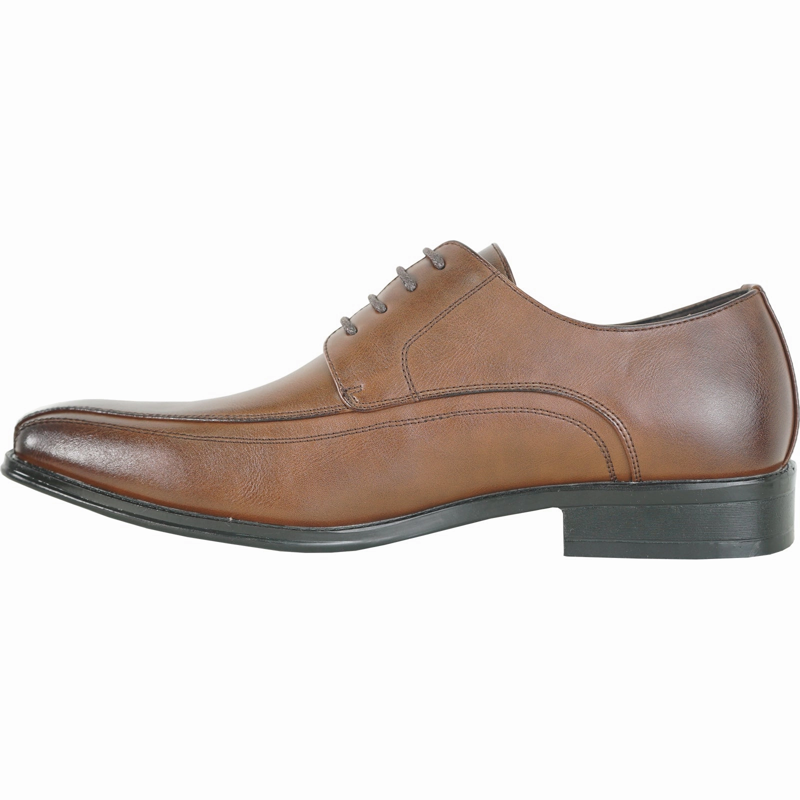 BRAVO Men Dress Shoe MILANO-3 Oxford Shoe Brown Oxford Brown Dress Shoes