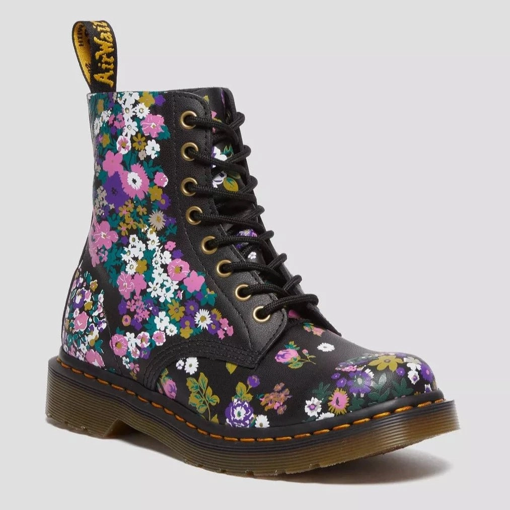 Dress Shoes Johnston Murphy Dr. Martens Women's 1460 Pascal - Black Multi Vintage Floral Backhand