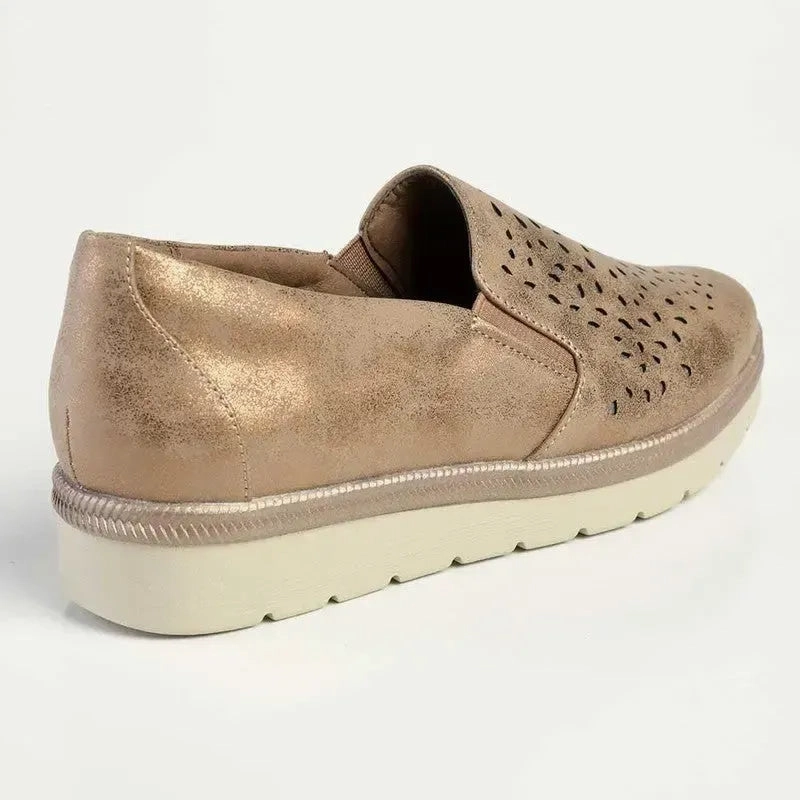 Ghillie Brogue Soft Style By Hush Puppies - Soft Julisa Sneaker - Bronze