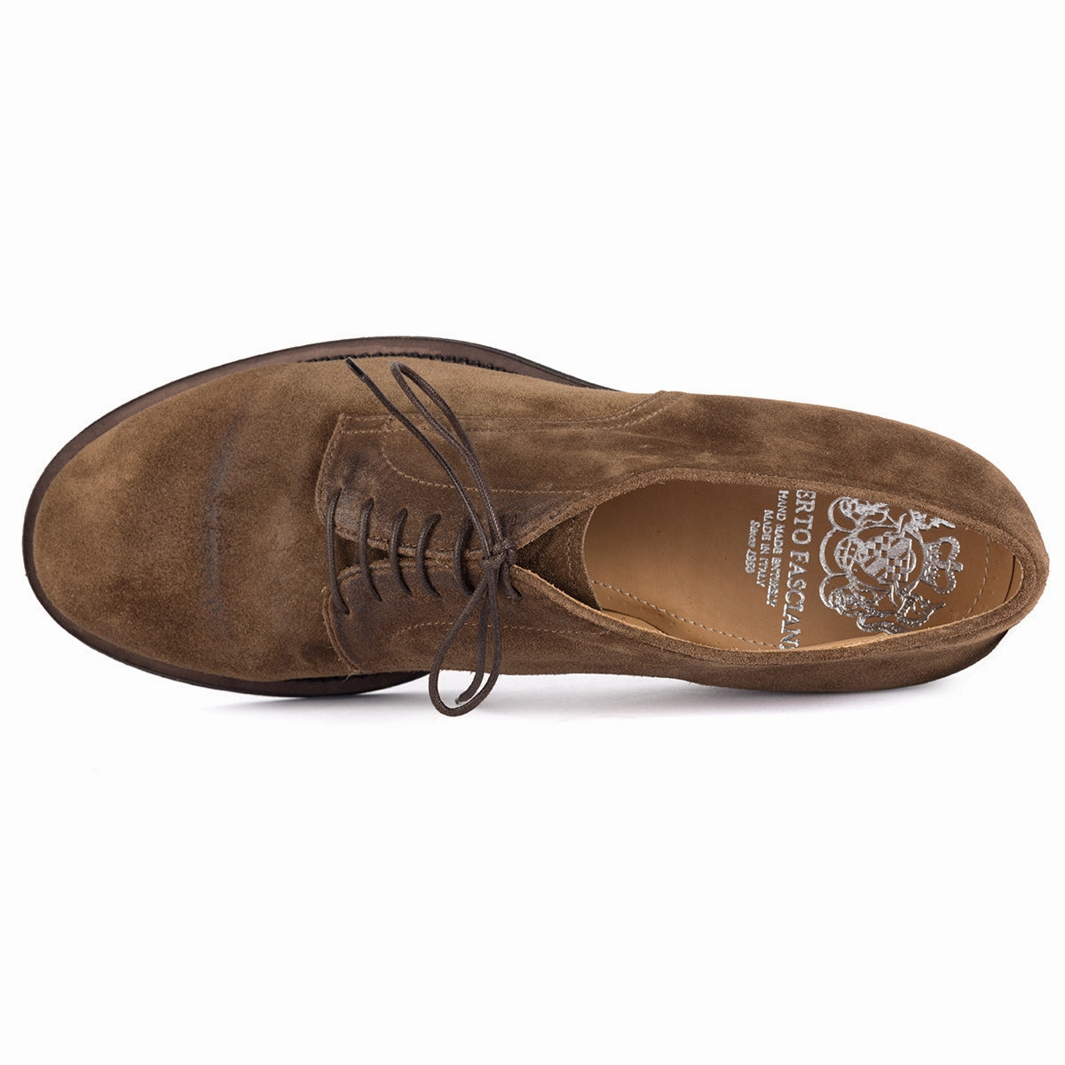 Leather Derby Shoes CALEB 59002<br>Light brown derby shoes