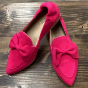 Bos.& Co. Nicole Fuxia Kid Suede Expensive Loafers