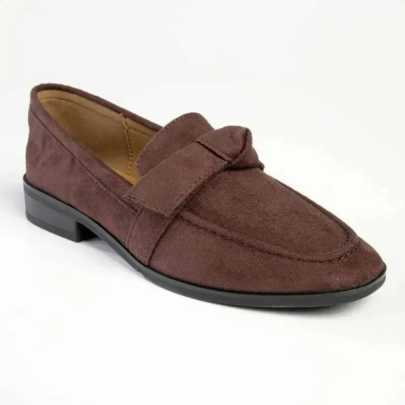 Madison Priya - Knotted Loafer - Chocolate Full Brogue