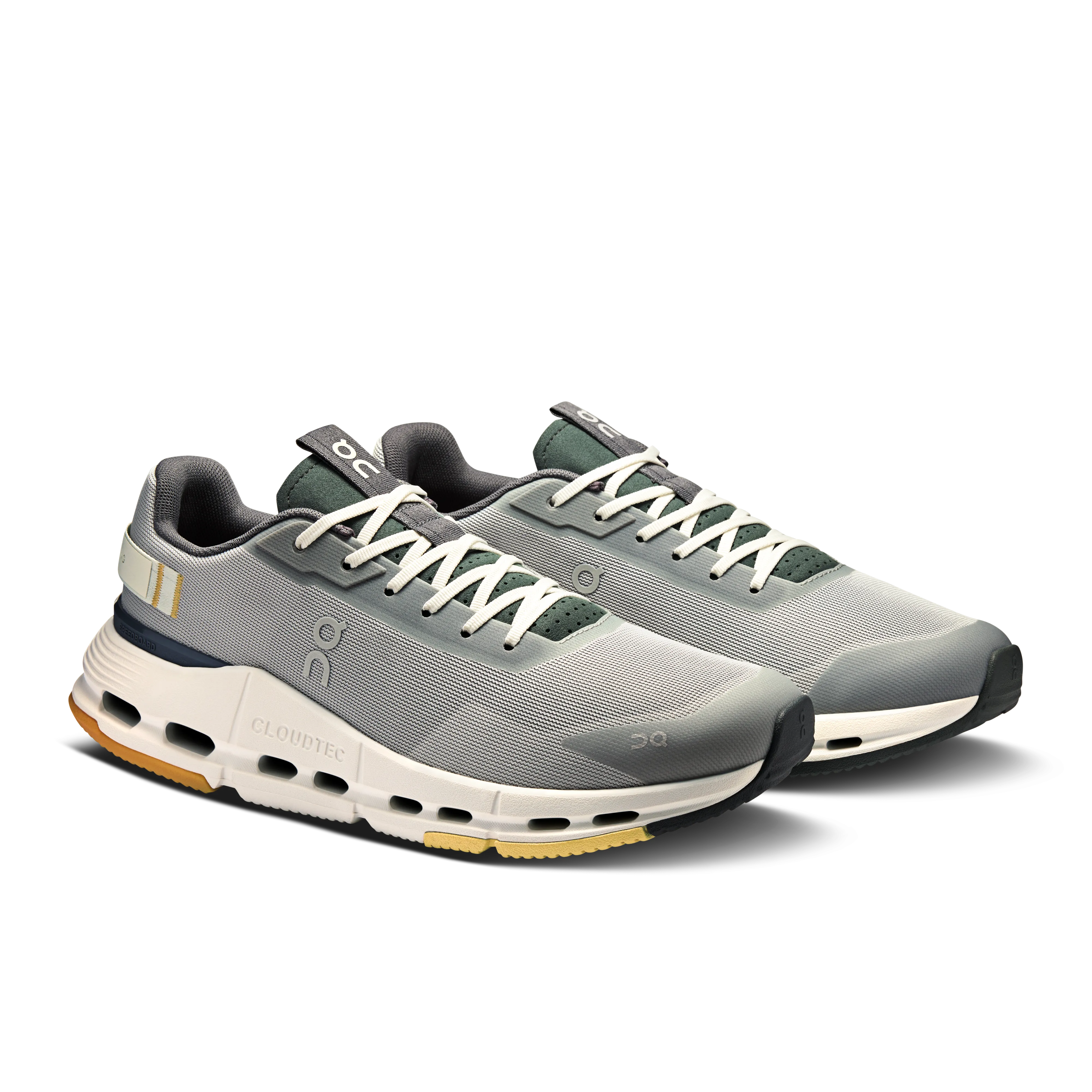 On Running Men's Cloudnova Form 2 Shoes - Glacier / Olive Support Shoes For Running