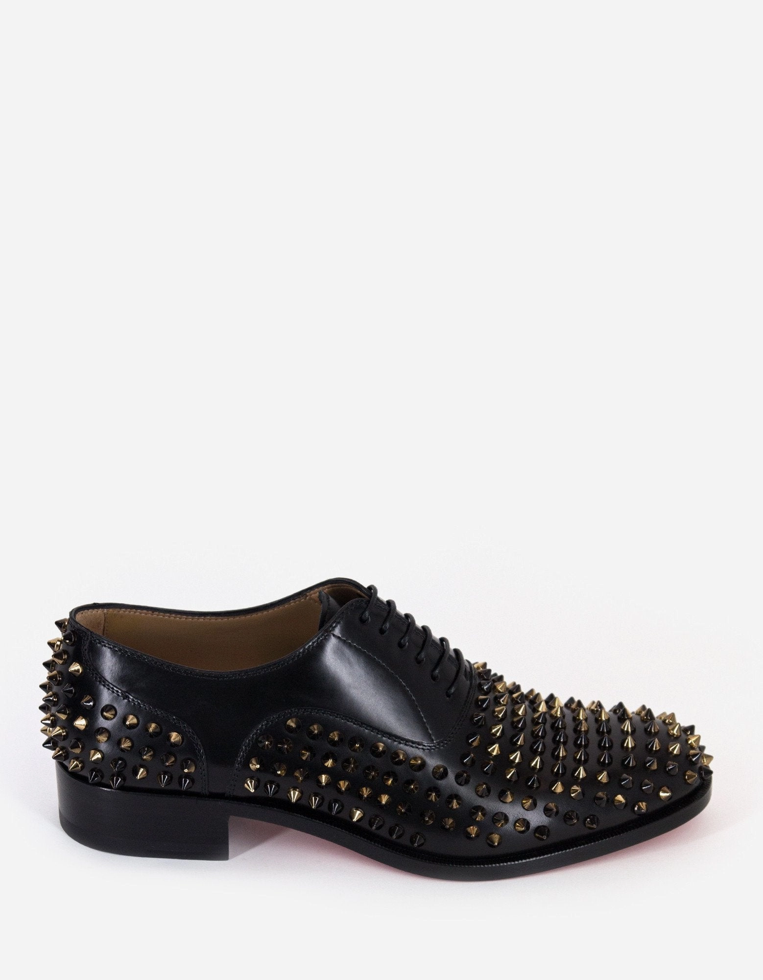 Bruno Spikes Flat Oxford Shoes - Flat Heel Dress Shoes
