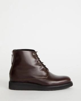 Menara High Wedge Derby Boot Lace Up Boxing Shoes