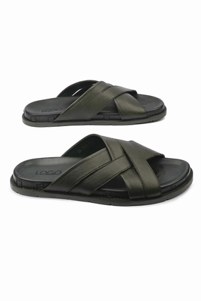 LOGO 7933 GRA Slippers With A Bow