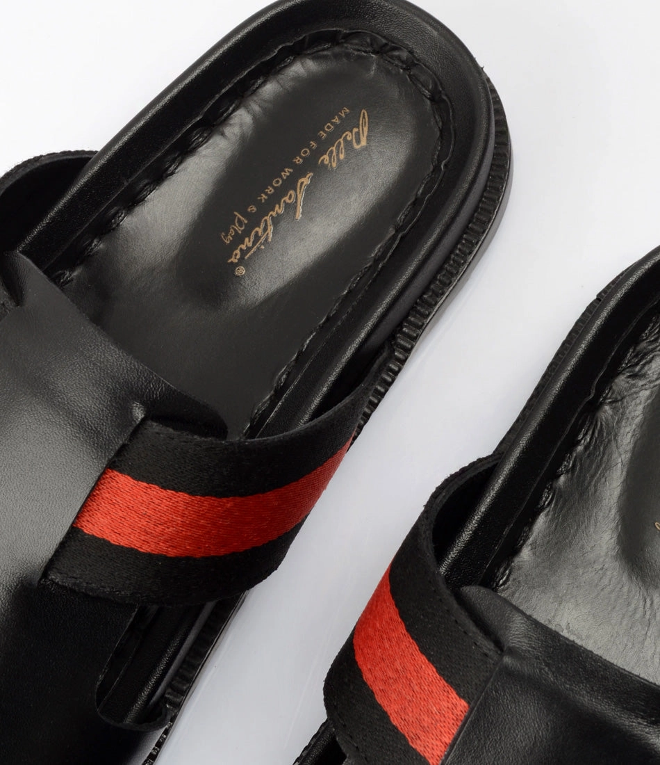 Bologna Leather Slippers - Black North Face Snow Slippers