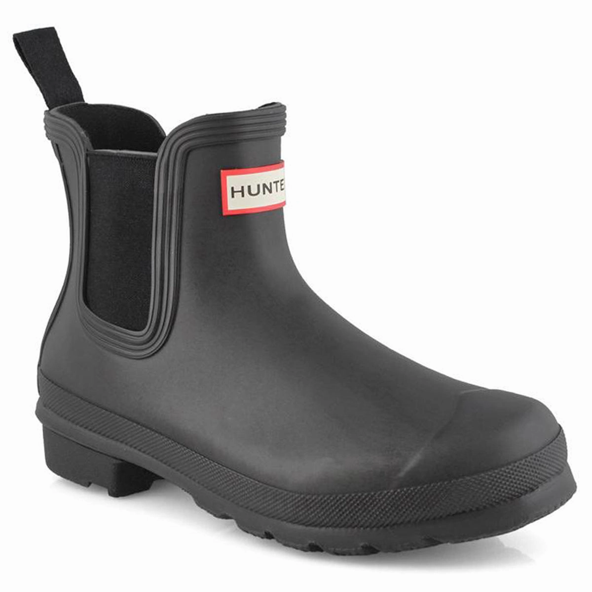 Hunter Original Chelsea MFS9116RMA Rubber Men's Ankle Black Boots Hawke & Co Chelsea Boots