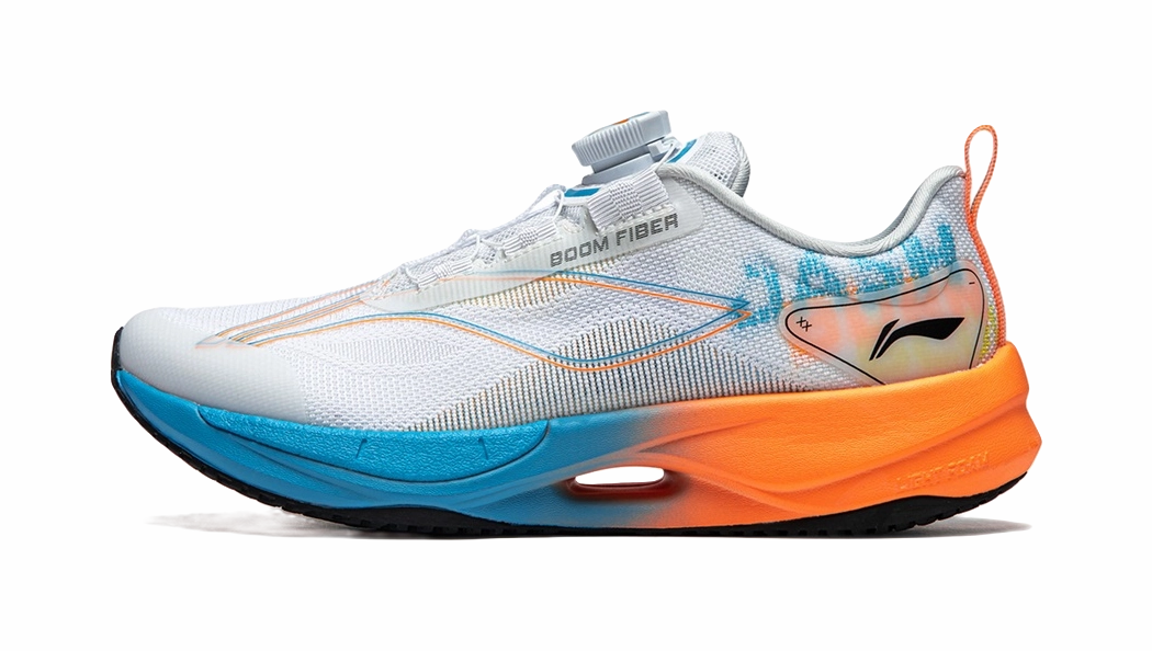 Running Shoes Ultra LINING YOUNG Running Slip Resistant Cushioning Abrasion Resistant Breathable Low top Kids' Running Shoes White Orange