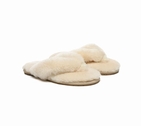 UGG Thongs Women Fluffy Slides Farah Polar Express Slippers
