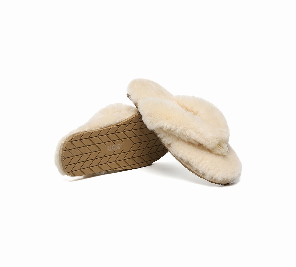 UGG Thongs Women Fluffy Slides Farah Waterproof Slides Shoes