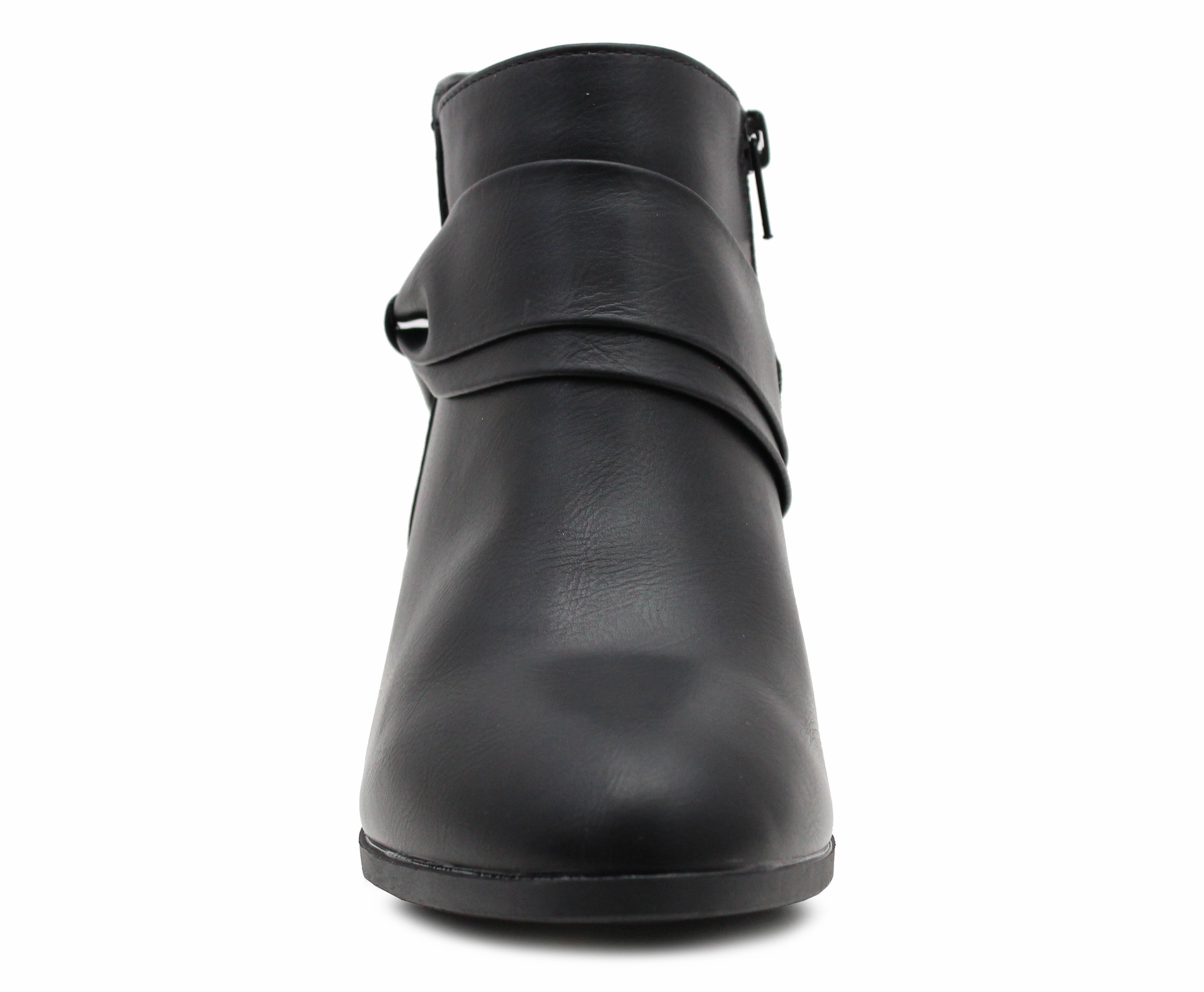 Horseback Boots Cushion Walk Womens Ankle Boots Black Bow Mid Heel Zip Up Formal Office Trouser Shoes
