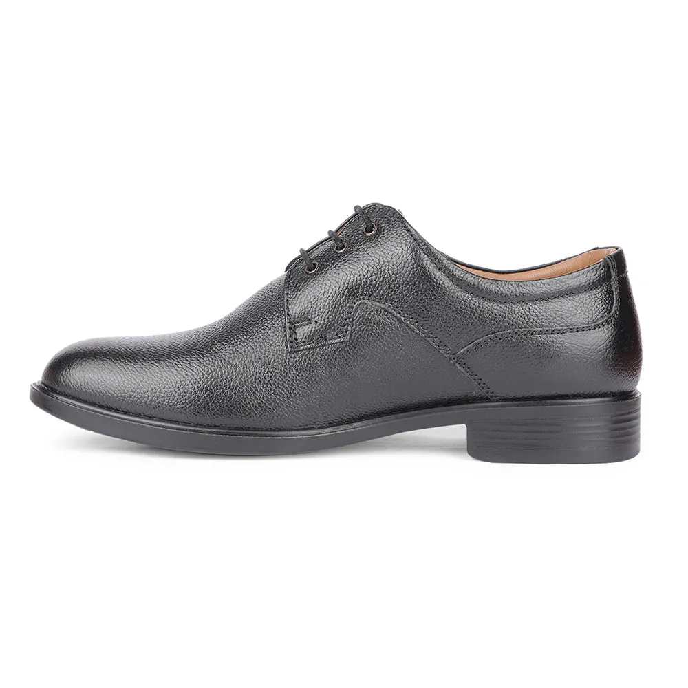 Healers Formal Black Lacing Derby Shoes For Men S201-05 By Liberty Military Derby Shoe