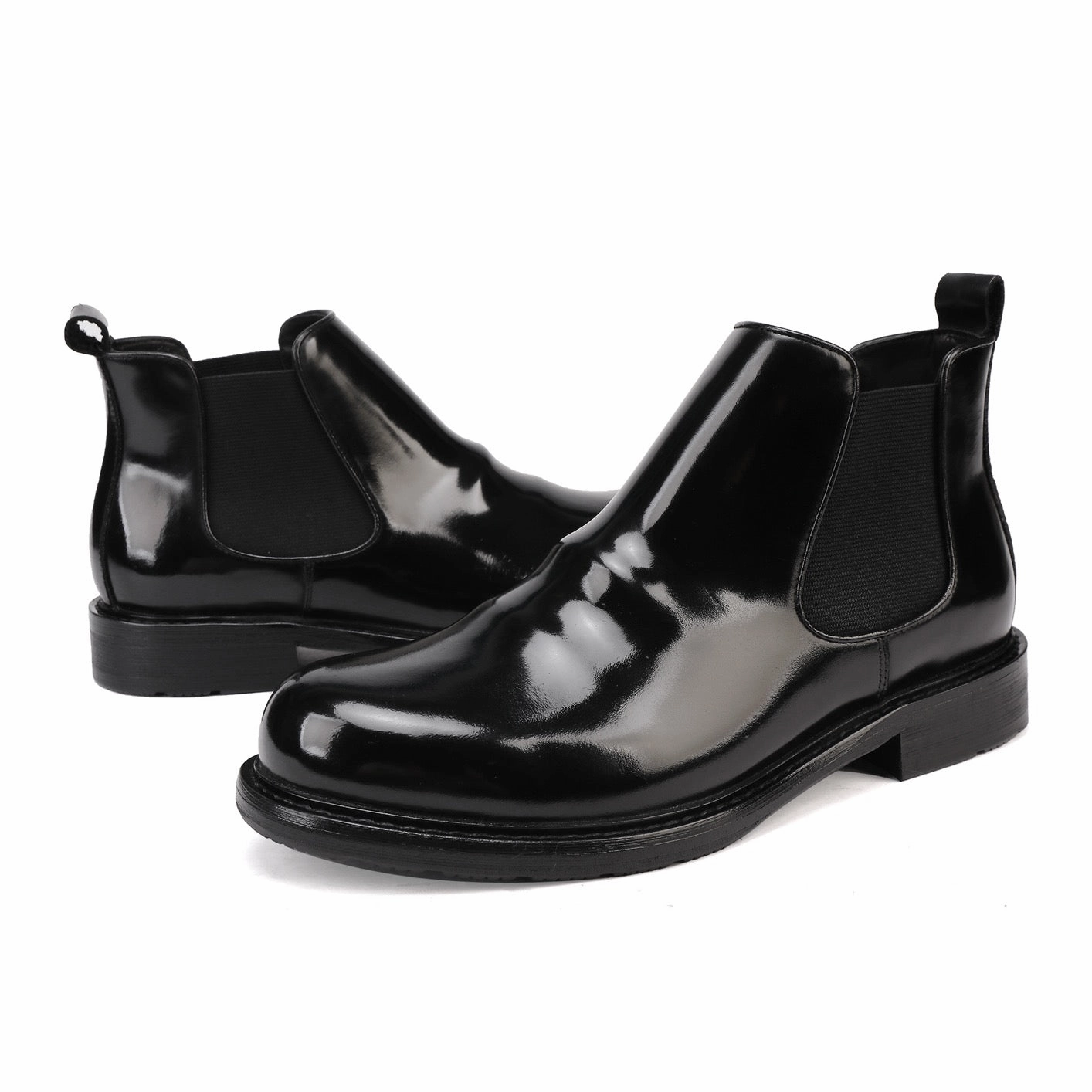 Genuine Shell Cordovan Leather  Martin Boots Round Toe Formals With Loafers