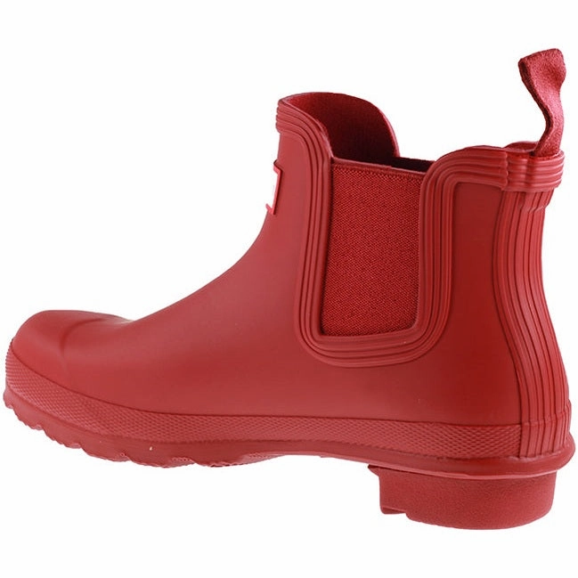 Hunter Wellies Womens Original Chelsea Boot Military Red Goodyear Welted Chelsea Boots