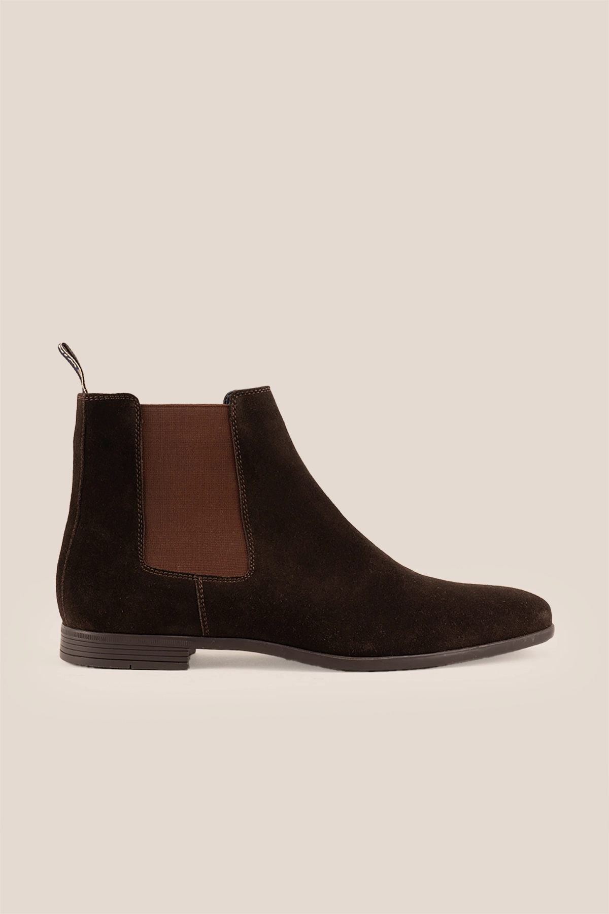 Contrast Stitch Chelsea Boots Darwin Brown Suede