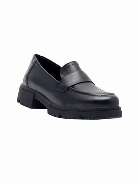 Women's Plain Loafers,Black Lands End Flat Shoes