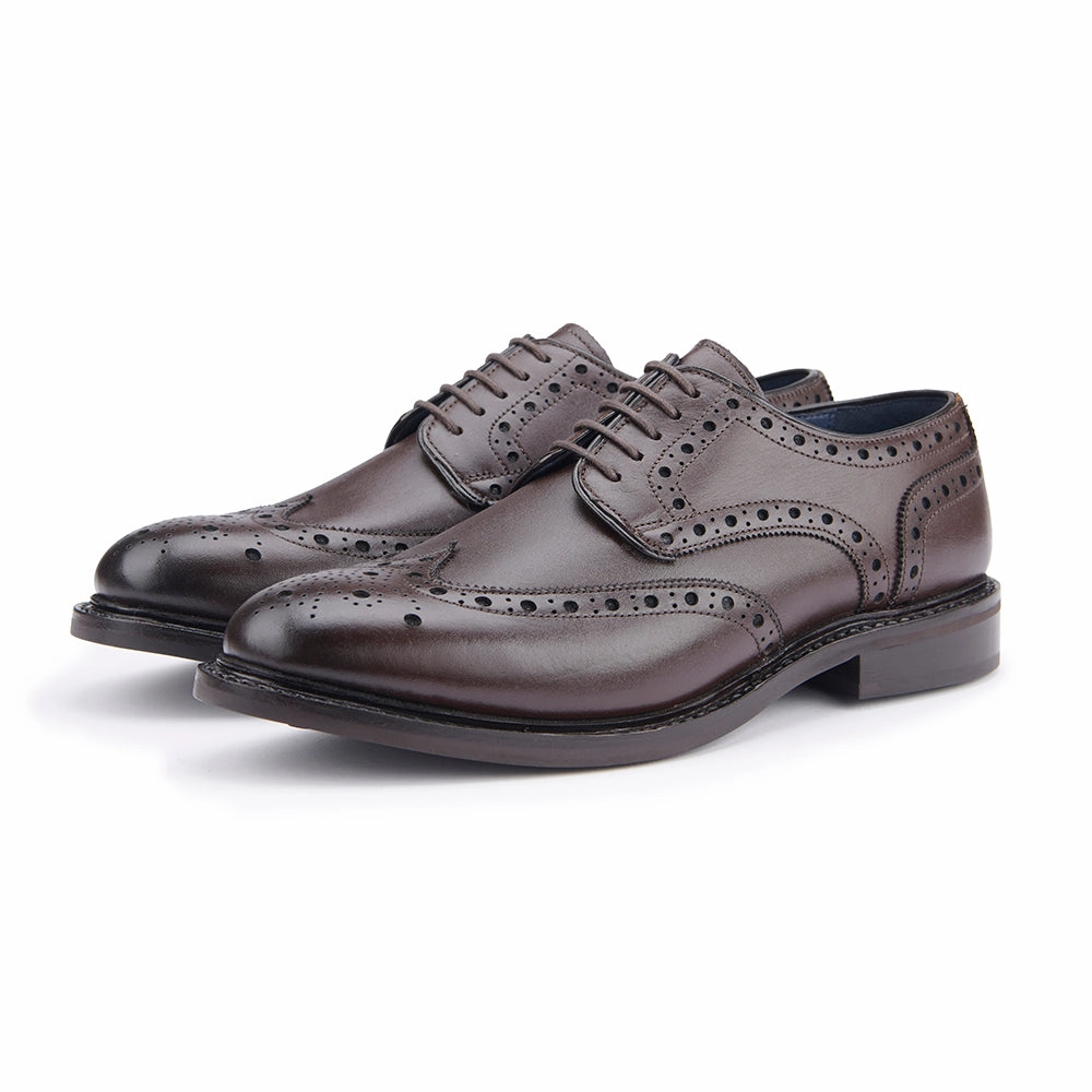 Derby Brogue - Dark Brown Lace-up Ballet Shoes