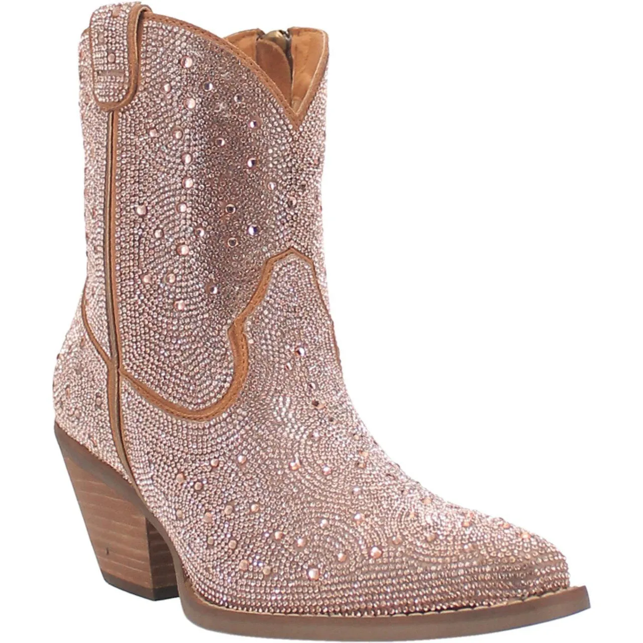 Dingo Women's Boot - Rhinestone Cowgirl (Rose Gold) - DI577-ROSE GOLD Sweater Dress Shoes