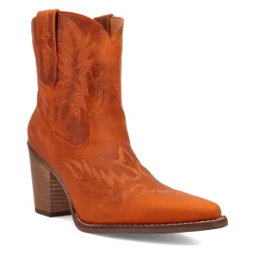 Dingo Womens Rocky Top Rust Leather 7in Cowboy Boots Ankle Boots To Wear With Skinny Jeans