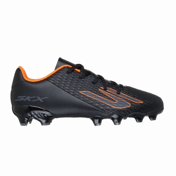Soccer Cleats For Defenders Skechers Kids SKX 2 JR Youth MG Football Boot Black/Orange